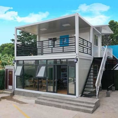 Hogar prefabricado con dos dormitorios de aluminio del contenedor del paquete plano de la casa los 40ft del envase
