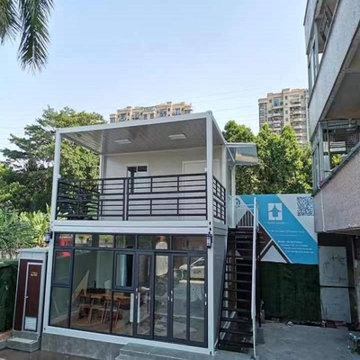Hogar prefabricado con dos dormitorios de aluminio del contenedor del paquete plano de la casa los 40ft del envase