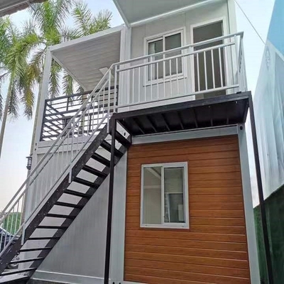 Hogar prefabricado con dos dormitorios de aluminio del contenedor del paquete plano de la casa los 40ft del envase
