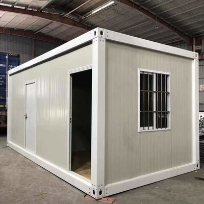 hogar moderno blanco del envase de la casa prefabricada del envase del panel de bocadillo de los 40ft