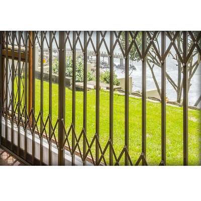Marco de aluminio Windows del chalet acordeón durable de la parrilla con el ladrón Bars
