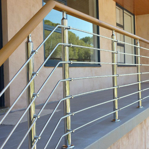 Rod Bar Steel Balcony Railings, carril interior de la escalera para la terraza de la cubierta del apartamento