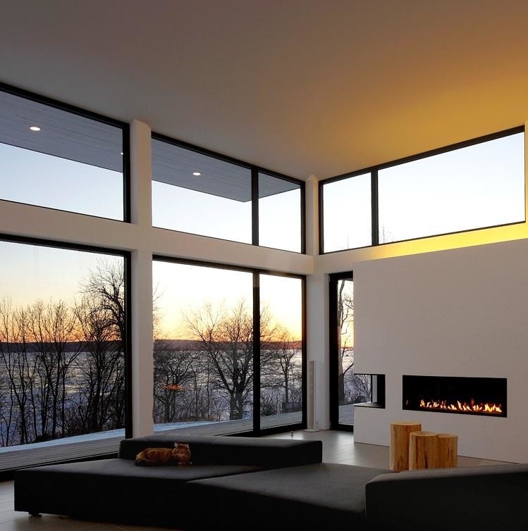 El estilo americano Windows panorámico y las puertas moderaron la ventana de imagen fija de aluminio de cristal