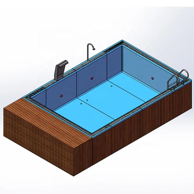Piscina modificada para requisitos particulares prefabricada del contenedor de envío del color los 20FT los 40FT de la fibra de vidrio con la ventana de UPVC