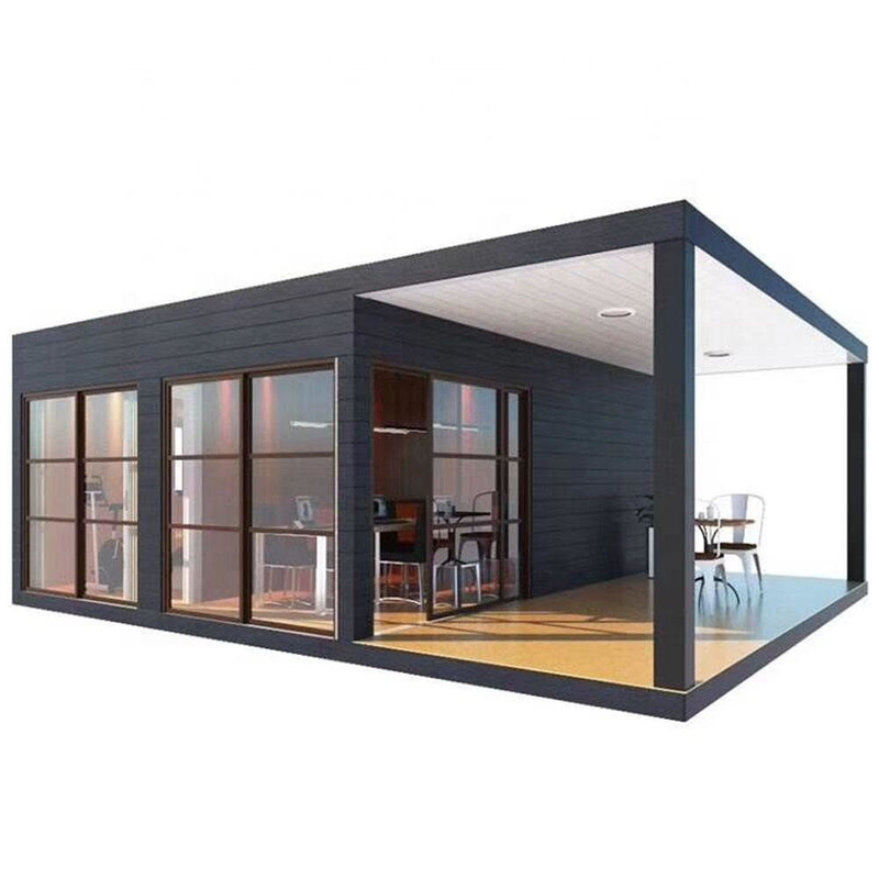 Lujo Color personalizable y vidrio portátil 20FT 40FT Prefab Flat Pack Casa de contenedores con precio de fábrica