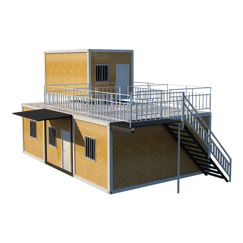 Hogares de dos pisos del contenedor del envase del dormitorio del dormitorio prefabricado de la casa 4