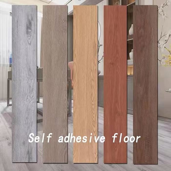 Suelo auto-adhesivo del vinilo de la cáscara y del palillo DIY del suelo del grano de madera del PVC de 2.0m m
