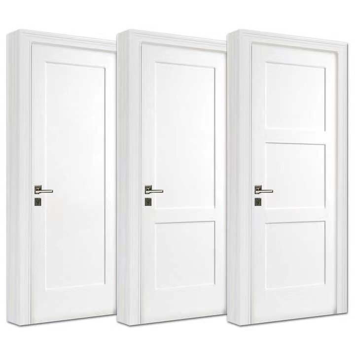 Estilo americano de madera sólido Front Doors del MDF de las puertas del hotel del panel casero del apartamento 3