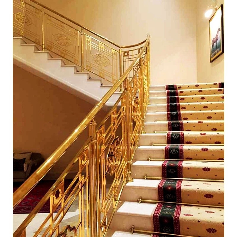 Verja inoxidable decorativa de la placa de acero del balaustre de los SS del metal que cerca con barandilla de encargo para las escaleras