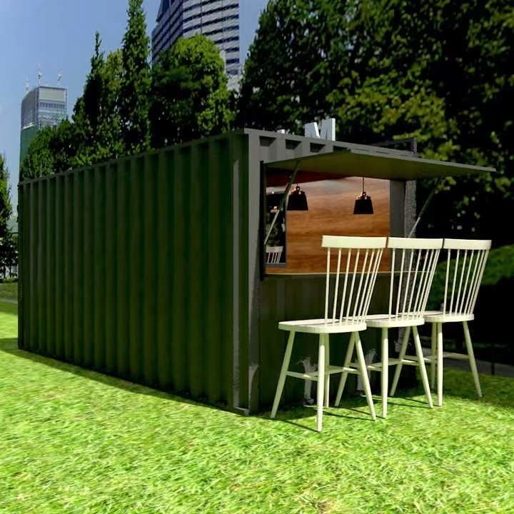 Cafetería portátil prefabricada de acero galvanizada del contenedor de la casa los 20ft del envase