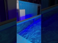 Piscina prefabricada móvil del envase en venta, natación moderna luminosa confeccionada del sevicio conjunto de contenedores