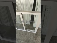 Ventana esmaltada nuevo doble del diseño UPVC de la ventana de la casa del estilo del diseño del impacto del huracán europeo