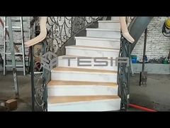 El mejor paso de mármol material que flota la escalera espiral de alta calidad con mármol