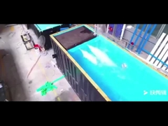 Piscina portátil moderna prefabricada de lujo del envase con la pared de cristal de alta resistencia